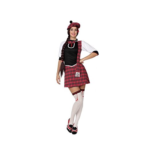 Atosa-15266 Disfraz Escocesa, color rojo, M-L (15266)