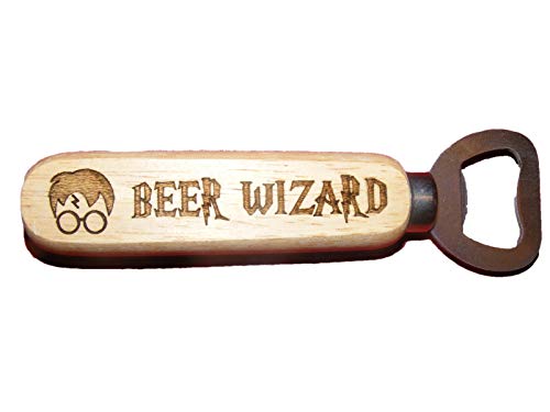 FastCraft Abrebotellas con diseño de Harry Potter inspirado en la cerveza, regalo de madera