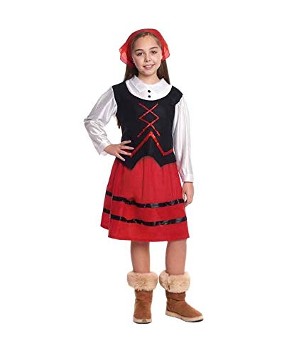 H HANSEL HOME Disfraz Pastora Infantil - Niña Vestido para Cosplay/Navidad Size 10-12 años