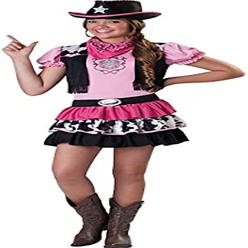 amscan 999696 Disfraz de vaquera para adolescentes con tutú y sombrero de vaquero, edad 12-14 años, 1 unidad