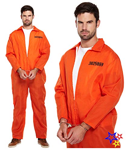 prisoner overalls fancy dress costume for men (disfraz)