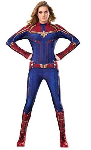 Rubies Disfraz de héroe del Capitán Marvel tamaño Adulto, como se Muestra, S para Mujer
