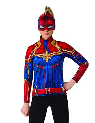 Rubies Capitán Marvel Disfraz, Multicolor, M para Mujer