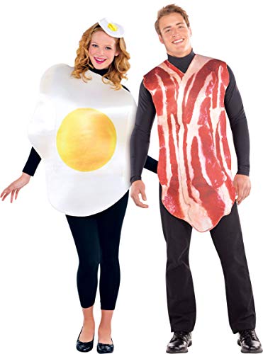 amscan 2 trajes de pareja, jamón y huevo, multicolor, talla media/grande (844276) , color/modelo surtido