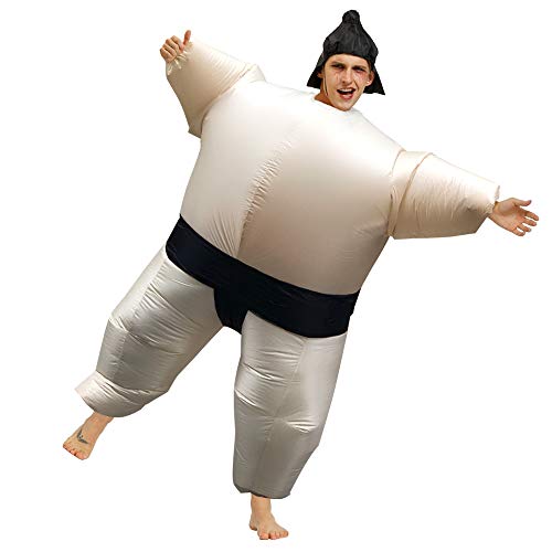 Nabila Disfraz inflable para adultos, disfraz de sumo inflable para adultos, disfraz de sumo, disfraz de Halloween, disfraz divertido, fiesta de disfraces