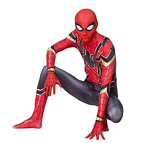 KACLCH Disfraz de Fiesta cosplay Iron Spider no way home para niños, mono de disfraces Disguise superhéroe juego de rol Costume 110-120