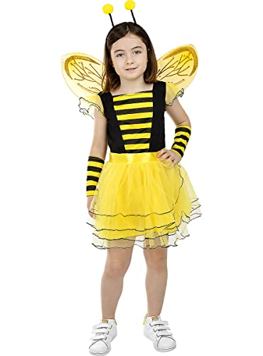 Funidelia | Disfraz de Abeja para niña Talla 10-12 años  Animales, Insectos, Bicho, Abeja - Color: Amarillo - Divertidos Disfraces y complementos para Carnaval y Halloween