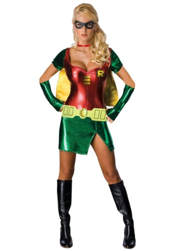 Batman - Disfraz de Robin para mujer (talla S)