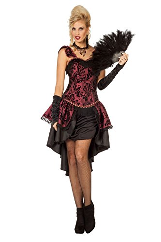 shoperama Burlesque Saloon-Girl Can Can - Vestido de tirantes para mujer, moulin colorete, bailarina salvaje oeste salvaje oeste, talla 46