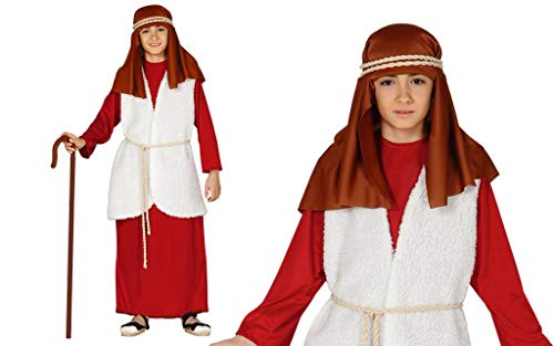GUIRMA- MULTIMARCA Disfraz infantil de Hebreo pastor, Color rojo, 7-9 años (Guirca 445469)