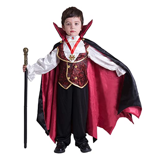 Spooktacular Creations Disfraz de vampiro gótico de lujo para niños, regalos de fiesta de Halloween, vestir, juego de rol y cosplay