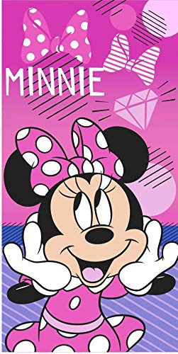 Toalla de Playa o Piscina Infantil de Disney Licencia Oficial (Minnie Mouse A)